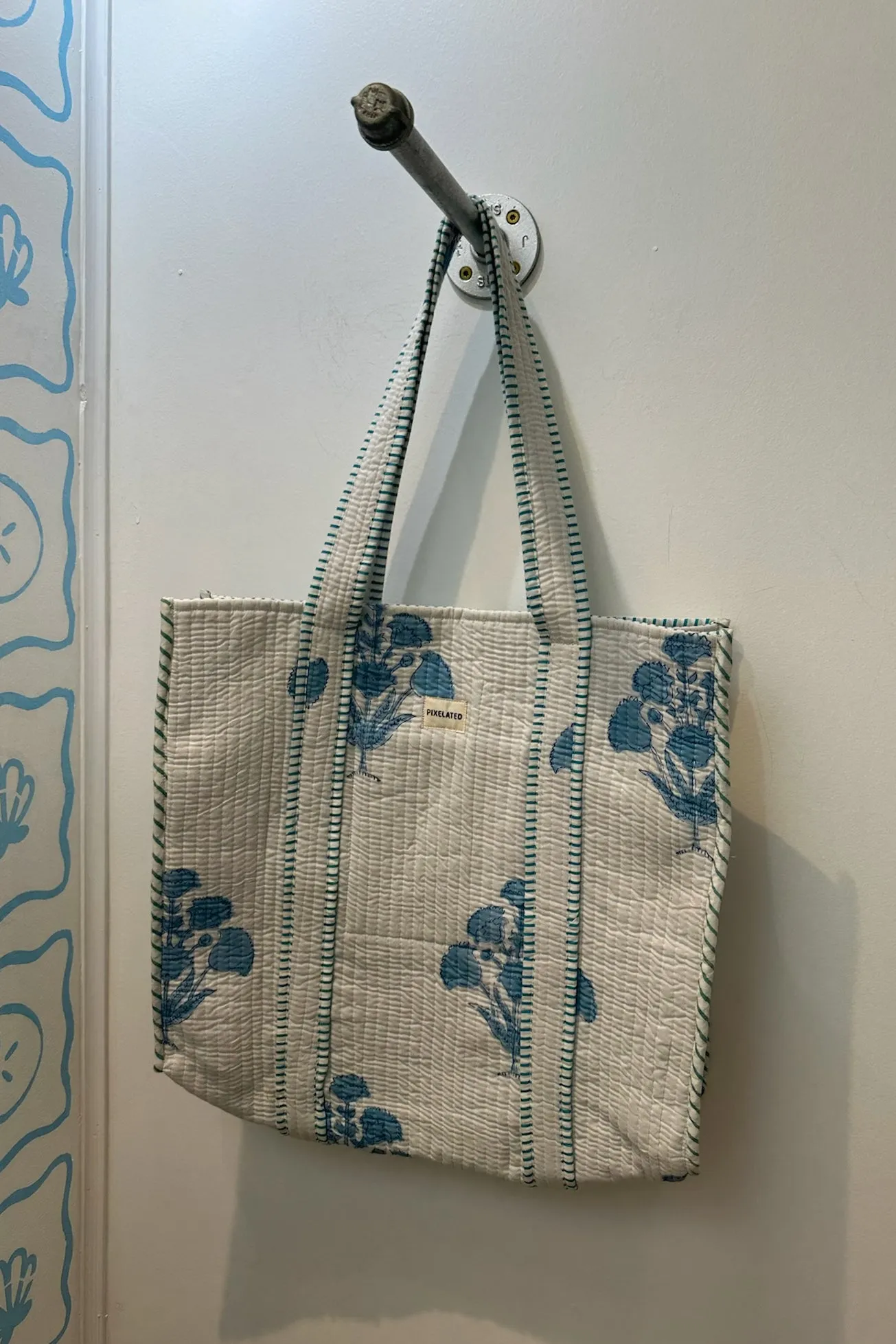 Quilted Reversible Tote Bag By Pixelated