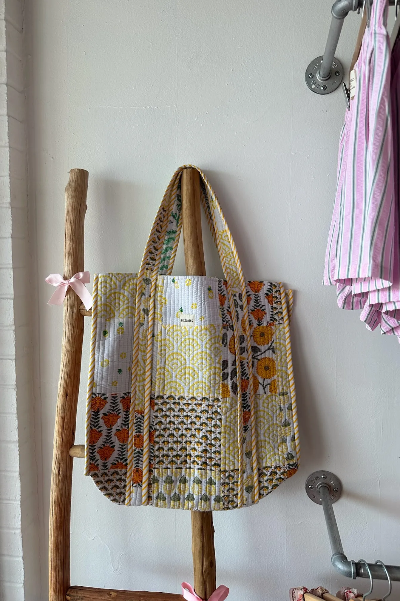Quilted Reversible Tote Bag By Pixelated