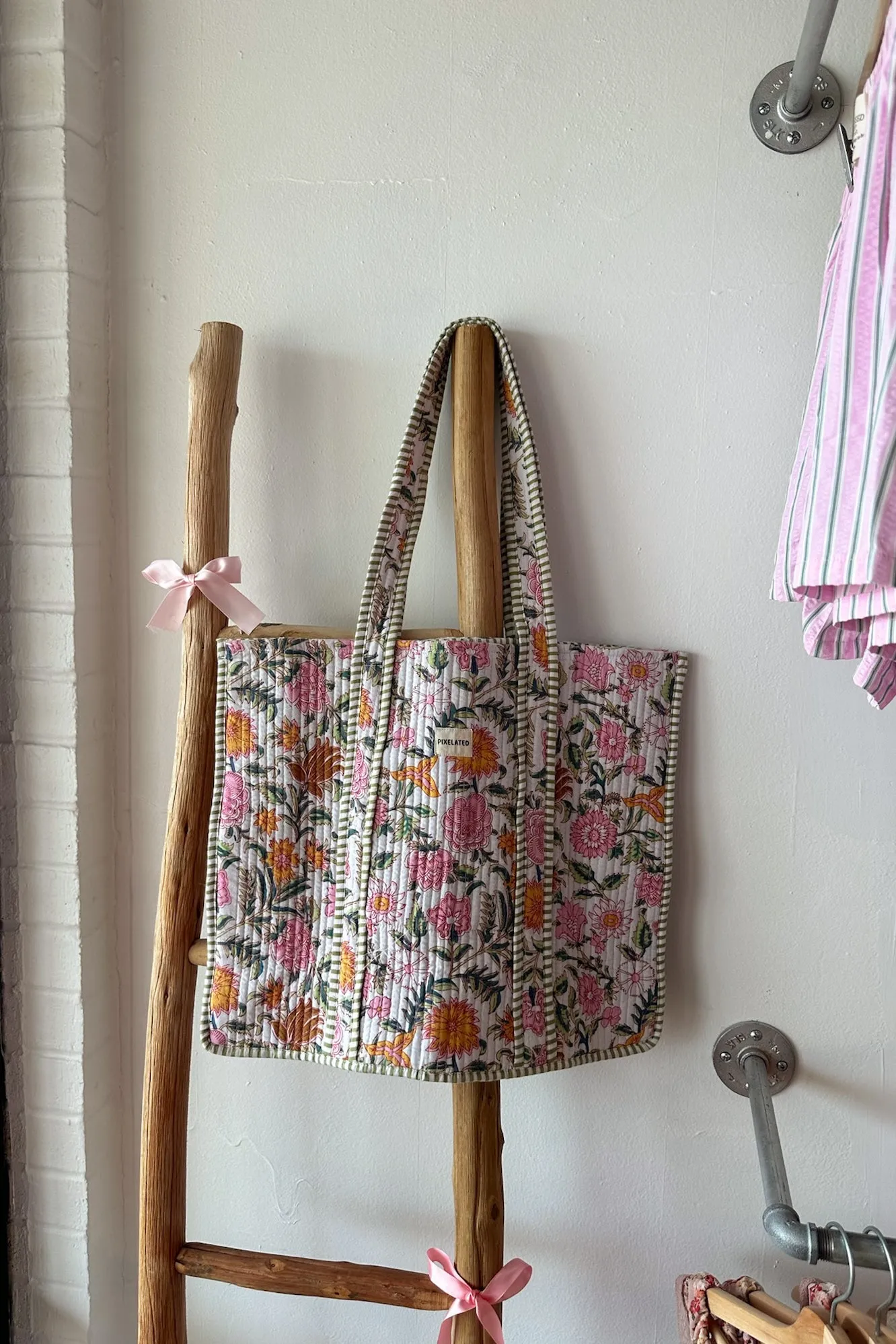Quilted Reversible Tote Bag By Pixelated