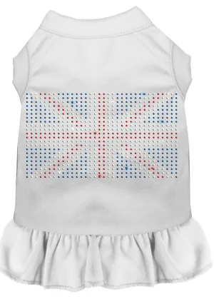 Rhinestone British Flag Dress White Lg (14)