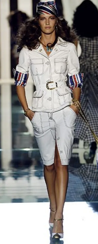 Roberto Cavalli - Off White Jacket Long Sleeve Trench Coat - IT 38