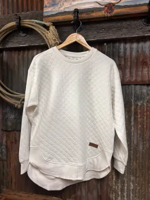 Royce Quilted Ivory Pullover