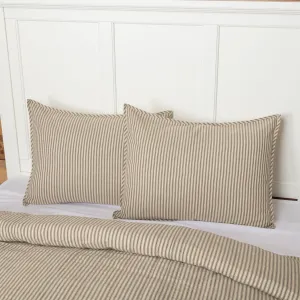 Sawyer Mill Charcoal Ticking Stripe Standard Sham 21x27