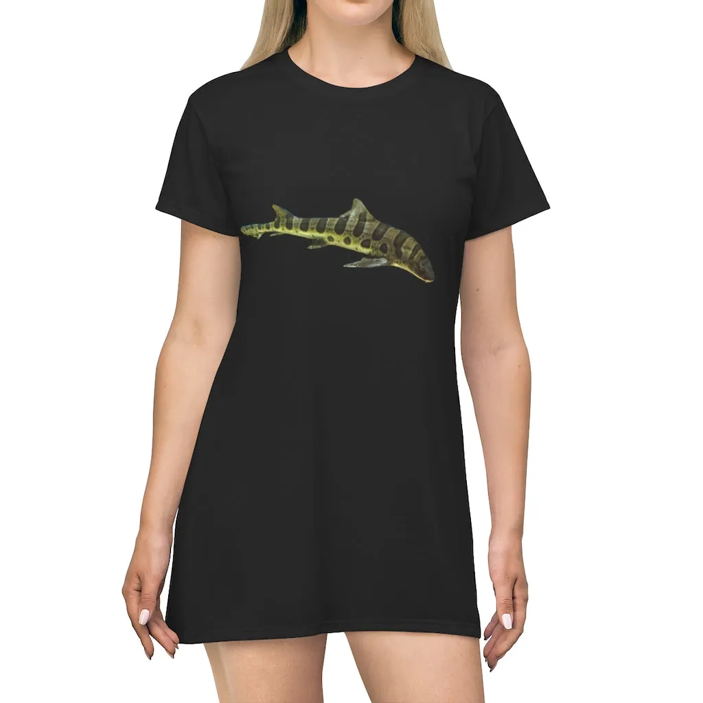 Shark All Over Print T-Shirt Dress