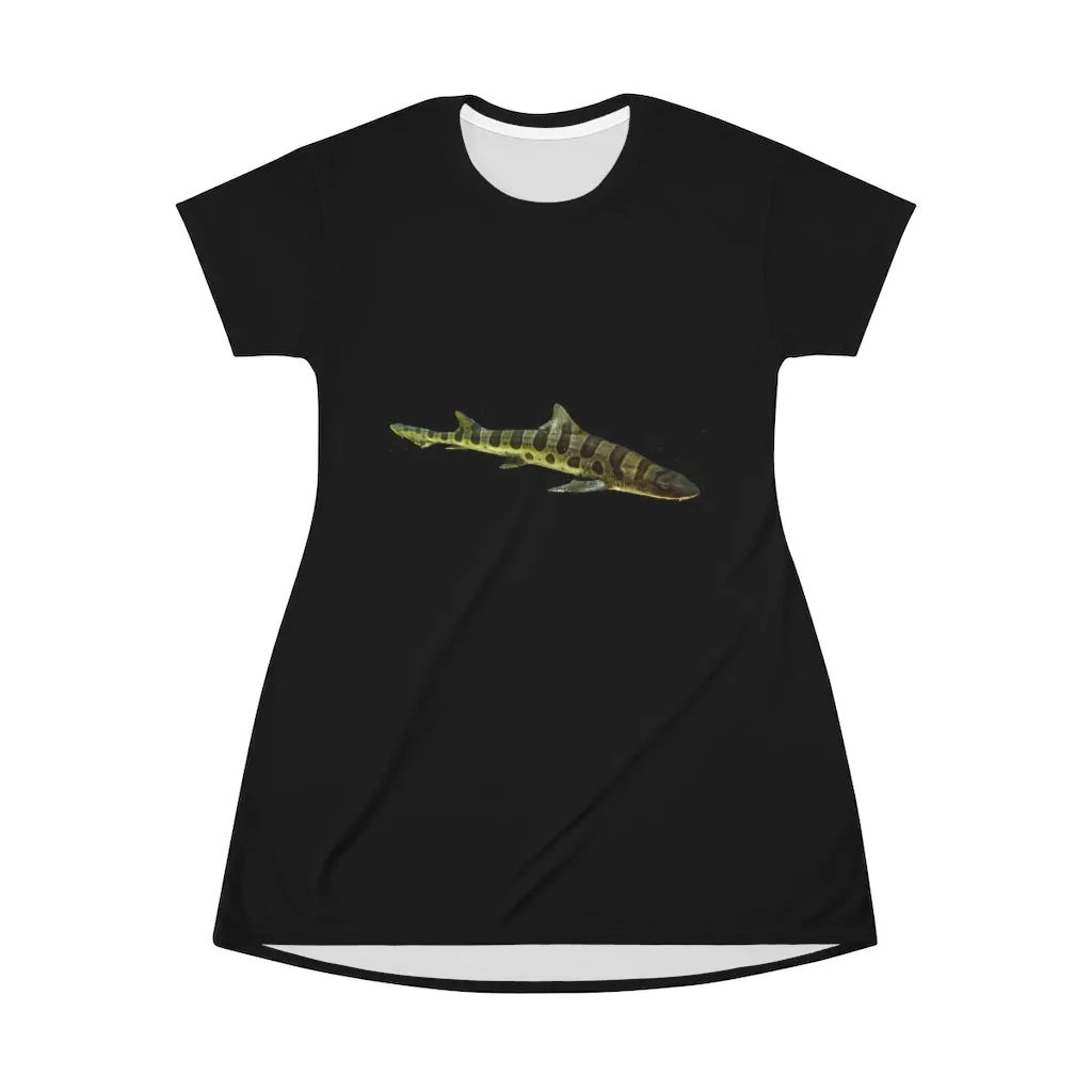 Shark All Over Print T-Shirt Dress