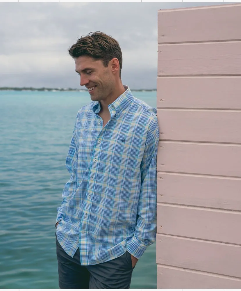 Southern Marsh - Shores Windowpane Performance Dress Shirt