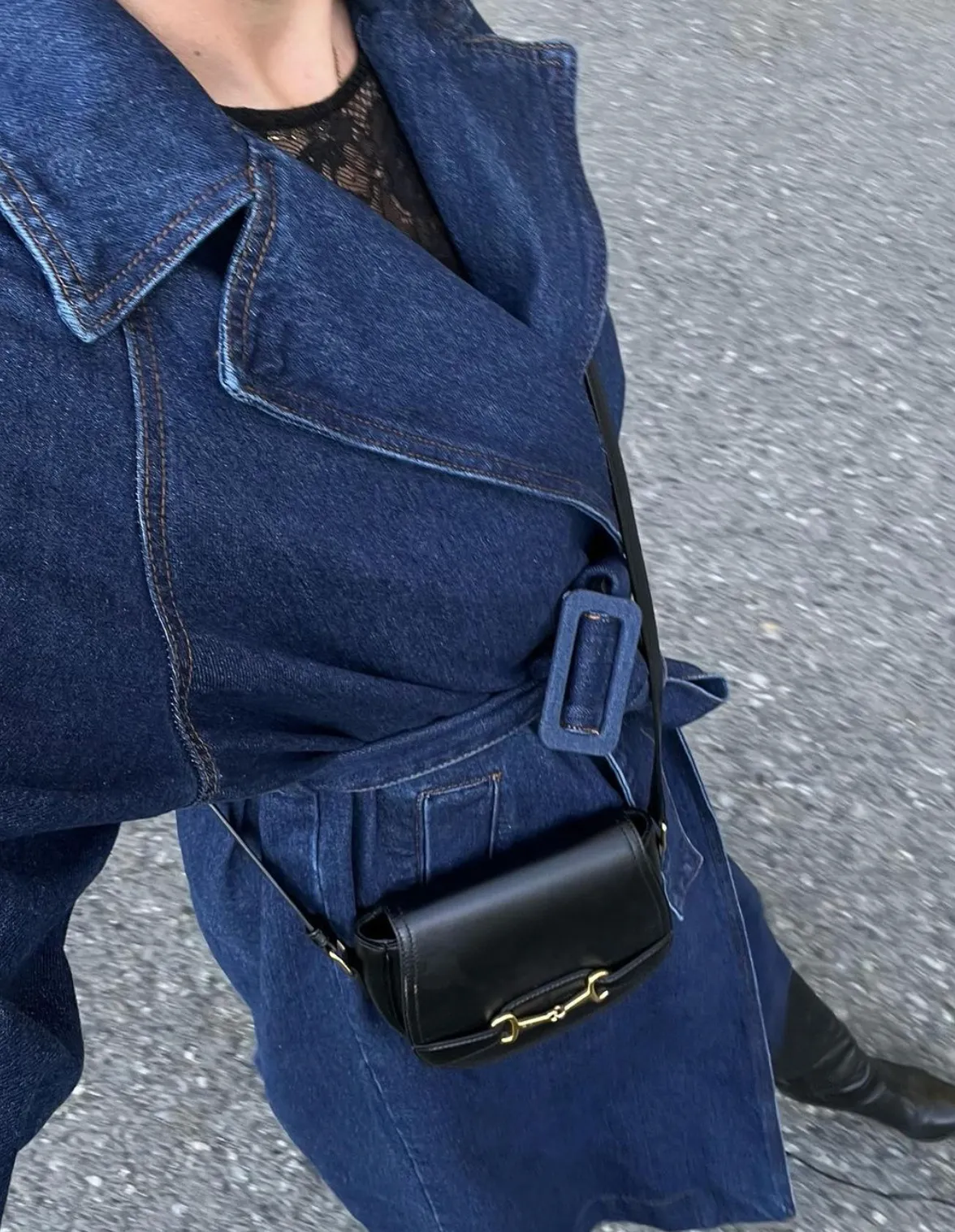 The Caitlin Denim Trench Coat | Indigo Denim