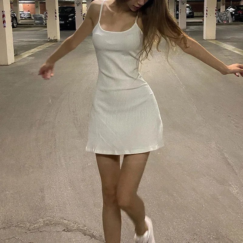 White Slip Dress   KF2357