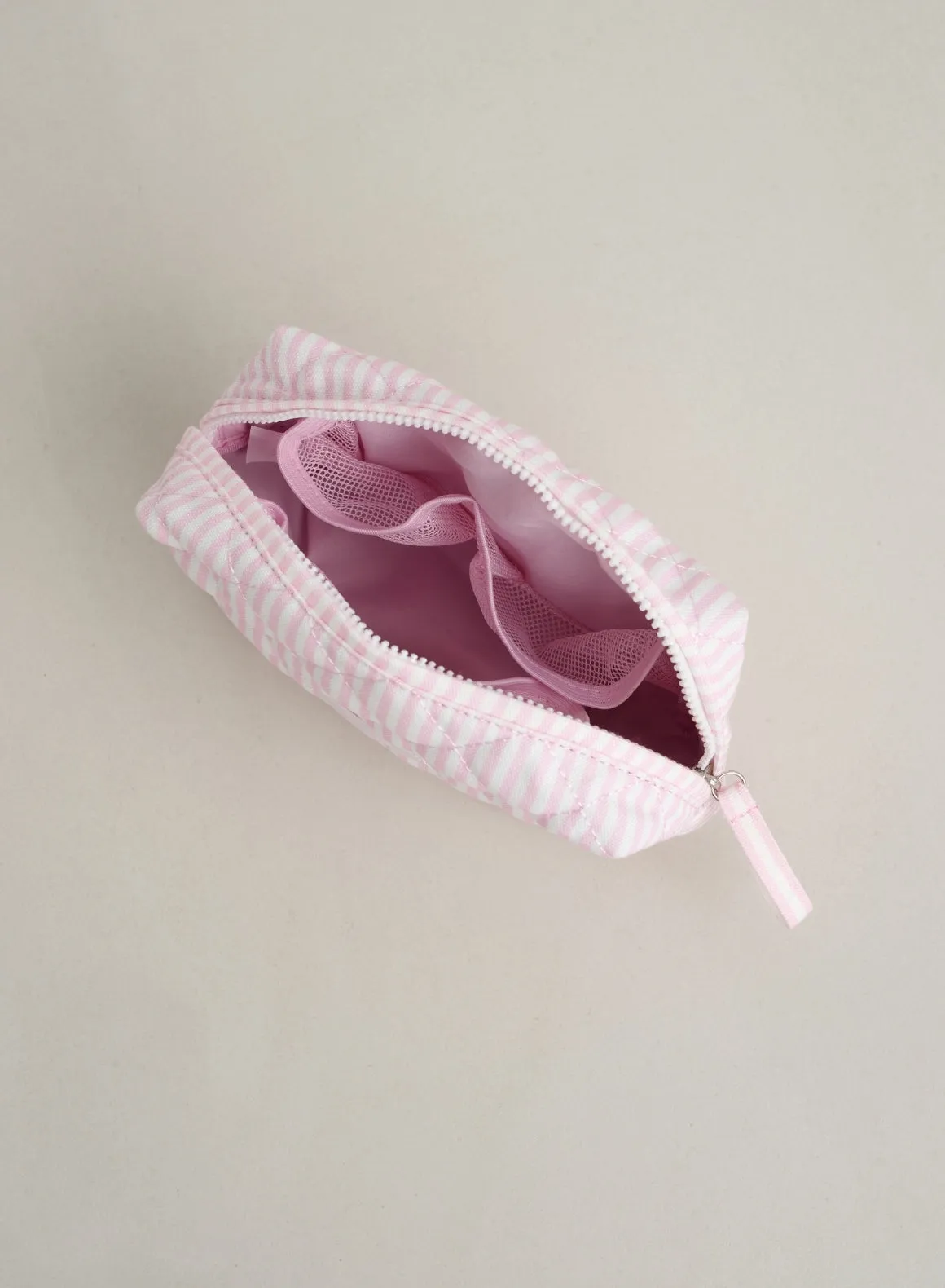 Winter Bloom Stripe Make-up Bag