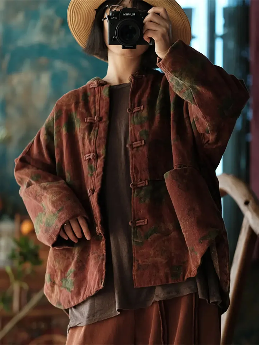 Women Stand Collar Cotton Coat