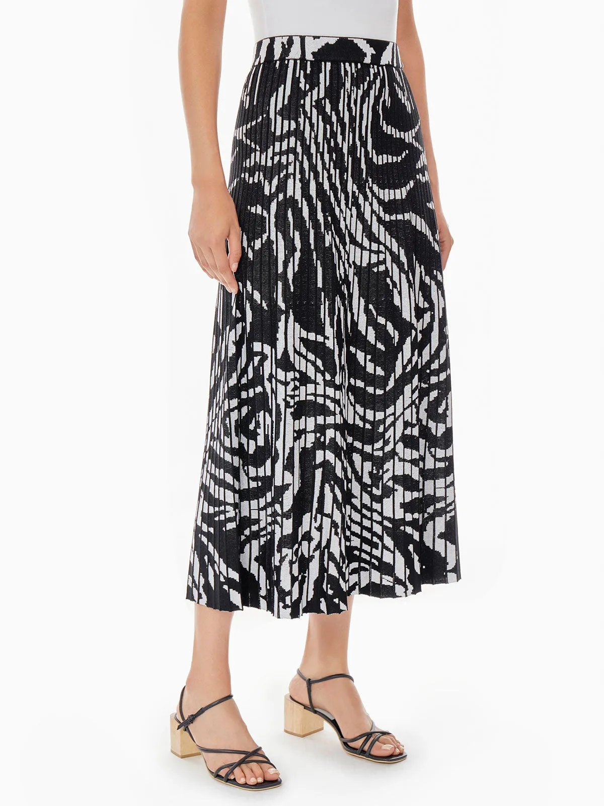 Zebra Swirl Soft Knit Skirt